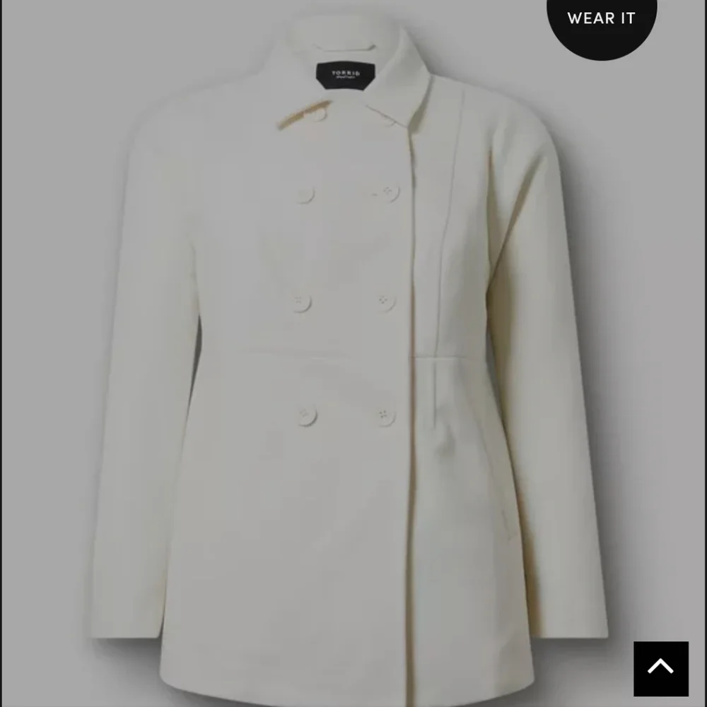 Torrid Ivory Double-Breasted Pea Coat - Picture 1 of 8